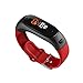 Produktbild AIFB Bluetooth-Kopfhörer Smart Armband Schrittzähler Pulsmesser Aktivitäts-Tracker Wecker Schlafmonitor Blutdruckmonitor Für Android iOS Phone,Red-OneSize