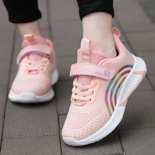 Baskets tendance 2026 pour filles avec maille respirante rose pointure 28.5 pour le running - 3