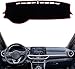 Produktbild ACYCY Auto Armaturenbrettmatte Für Kia Forte Cerato K3 2019 2020 Bd, Dashmat Armaturenbrett Abdeckpolster Matte Dash Sonnenschutz Instrumentenschutz Teppich Autozubehör, Schwarz (Roter Rand)