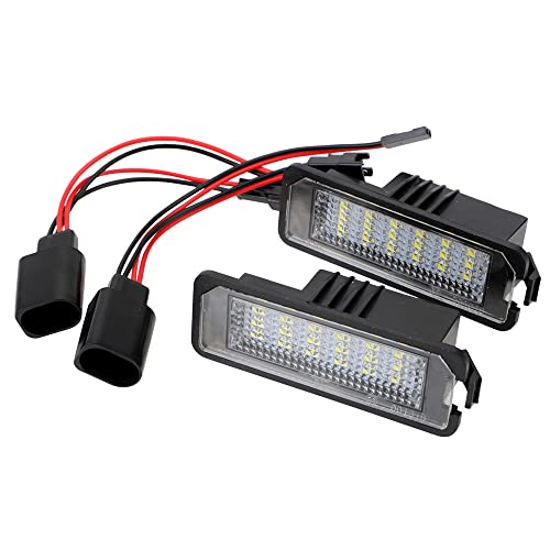 2 Pcs 12V 6500K Luzes da placa de matrícula do carro Acessórios do carro para VW Golf MK4 MK5 MK6 Pa