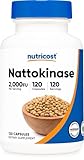 Nutricost Nattokinase 2,000FU, 120 Capsules - Gluten Free, Non-GMO, Vegetarian Friendly