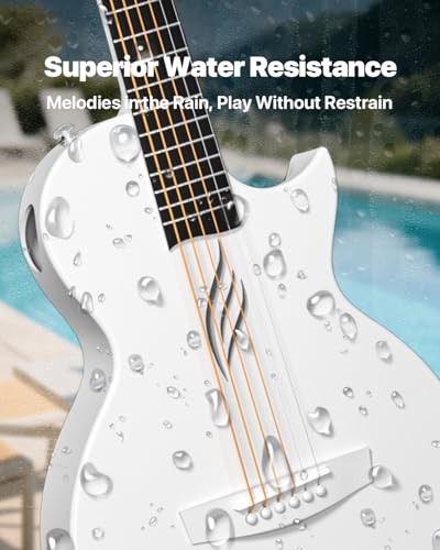 Image of Enya NOVA GO 35-Inch Carbon Fiber Travel Acoustic Guitar, White | Lightweight 3.7 lbs Design, Moisture-Resistant Body, Easy to Carry for Adults and Beginners, Gig Bag and Accessories Included