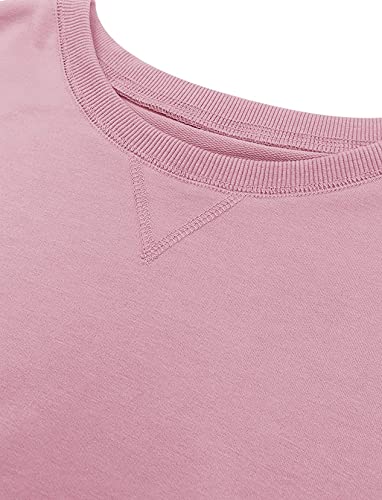 Bingerlily Womens Casual Long Sleeve Sweatshirt Crew Neck Cute Pullover Relaxed Fit Tops (Light Pink, Large) #TOP5