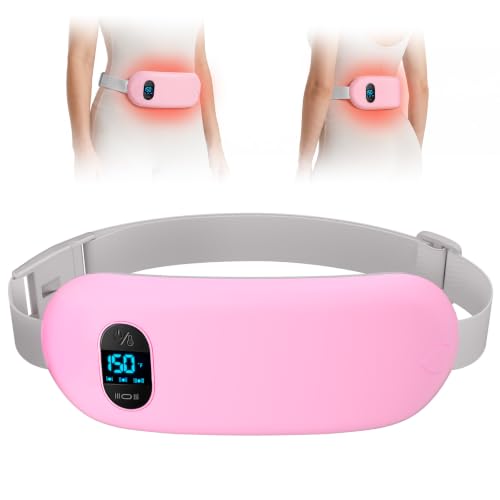 Image of Portable Heating Pad for Cramps Upgraded Cordless Electric Period Heat Pad for Back Menstrual Belt 6 Heat 6 Massage Mode Gifts for Women Girl Her Girlfriend Pink