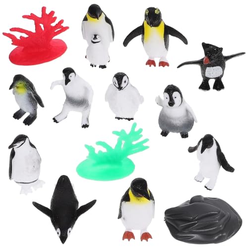 Pingüinos de plástico pequeños para decorar tu mesa de oficina y rincón nórdico