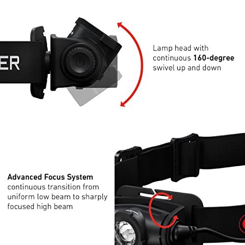 Ledlenser H5R - Rechargeable LED Head Torch, Super Bright 500 Lumens Headlamp, Water Resistant (IP67), Camping, Hiking Equipment, Rechargeable Work Head Torch, Up to 50 Hours Running Time - Image 2