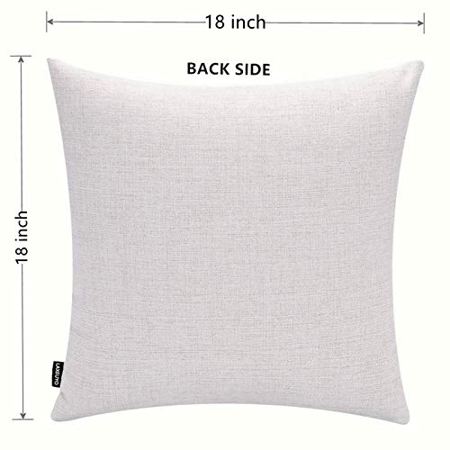 LAXEUYO 4 Stück Kissenbezug 45x45cm , Dekokissen Kissenhülle Baumwolle Leinen Zierkissenbezüge für Sofa Schlafzimmer Dekoration Autokissenbezüge - Love Home