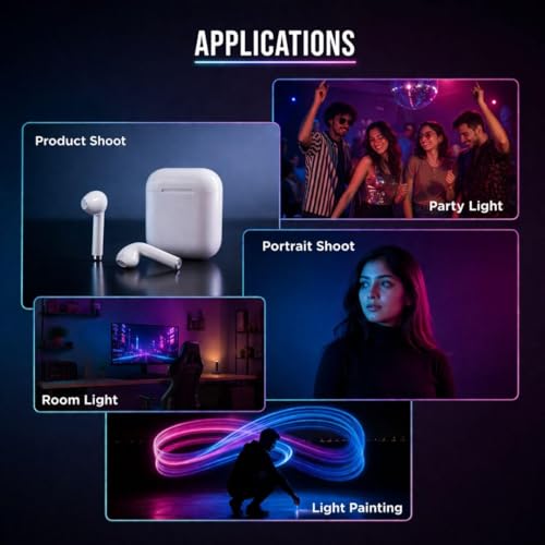 Image of Suicune Handheld Light Wand, RGB LED Video Light Stick for Photography, 20000mAh Rechargeable, 2700K-6500K, CRI95+, Full Color