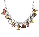 JDHFJFH Garfeld Charm Necklace Metal Anime Gifts Pendant Necklace for Boys Girls and Women