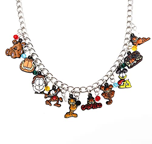 Jdhfjfh Garfeld Charm Necklace Metal Anime Gifts Pendant Necklace For Boys Girls And Women #TOP3