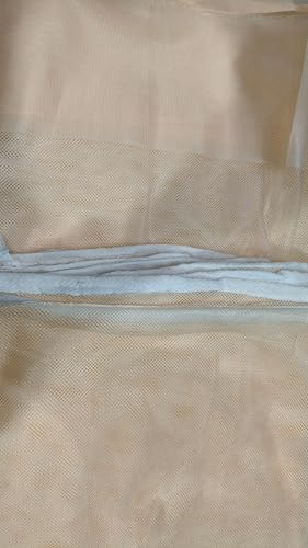 Image of Multicolor Soft Cotton Mosquito net Double Bed King Size | Pure Cotton Mosquito net (Cream, 7x8)
