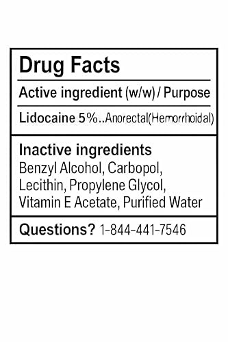 Zensa Numbing Cream 5% Lidocaine – Maximum Strength Topical Anesthetic with Vitamin E for Pain Relief from Hemorrhoids – Vegan, Cruelty-Free, Water-Based, Physiologic pH for Sensitive Skin – 30g - Imagem 5