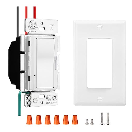Chxico 0-10V Led Dimmer Switch For 0-10V Dimmable Led Lights, Single-Pole Or 3-Way Slide Dimmer With Wallplate, Etl Listed,Decorator 0-10V Dimmer #TOP17