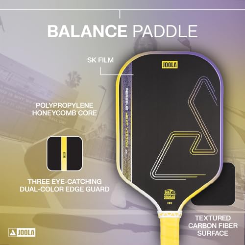 Image of JOOLA Perseus Heat Vision 16mm Pickleball Paddle - Textured Carbon Fiber Surface for Spin - SK Film for Reduced Vibration - USAP Approved - NFC Chip Enabled