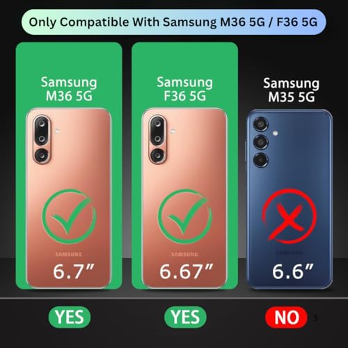 Image of Back Cover Case for Samsung Galaxy F36 5G | 360 Protection Mobile Phone Case | Mag-Safe | Camera Protection | Samsung Galaxy F36 Back Cover | Samsung Galaxy F 36 5+G - Black TPU + PC