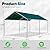 Quictent 10x20 ft Heavy Duty Car Canopy Galvanized Frame Carport Outdoor Party Tent Boat Shelter with 3 Reinforced Steel Cables - Green