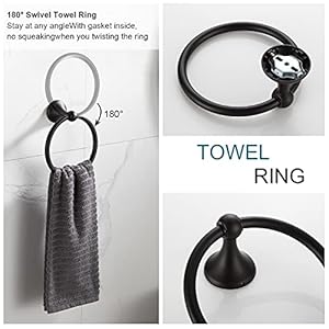 BGL Bathroom Hardware Set, Matte Black Adjustable Expandable Towel Bar 4-Piece Bathroom Accessory Set Wall Mounted Robe Hook Toilet Paper Holder Towel Ring BGL Bathroom Hardware Set Matte Black Adjustable Expandable Towel Bar 4 Piece Bathroom Accessory Set Wall Mounted Robe Hook Toilet Paper Holder Towel Ring