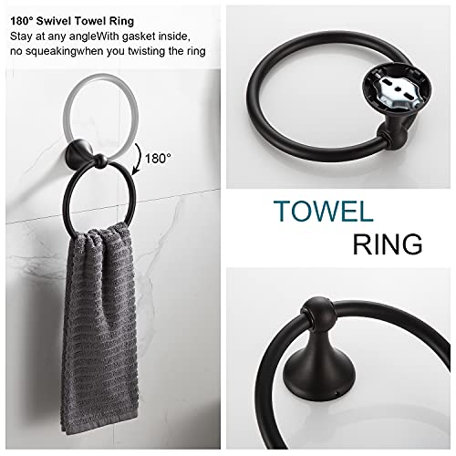 BGL-Bathroom-Hardware-Set-Matte-Black-Adjustable-Expandable-Towel-Bar-4-Piece-Bathroom-Accessory-Set-Wall-Mounted-Robe-Hook-Toilet-Paper-Holder-Towel-Ring BGL Bathroom Hardware Set Matte Black Adjustable Expandable Towel Bar 4 Piece Bathroom Accessory Set Wall Mounted Robe Hook Toilet Paper Holder Towel Ring