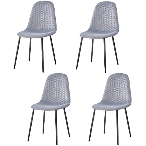 paonne Mid Century Velvet Chairs Set of 4 Living Room Chairs with Metal Legs and Frame, Modern Kitchen Chairs for 4, Armless Velvet Dining Chair Set of 4 Cover