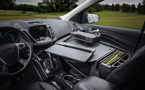 Image of AutoExec AE-RMCD-PI-PS-BT Roadmaster Car Desk for Your Vehicle Workstation and Mobile Office, Black with 400 watt Power Inverter and Printer Stand | Vehicle Workstation, Mobile Office, 400 Watt Power Inverter, Printer Stand