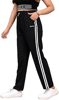 Women’s Track Pants with Side Stripes | High Waist Joggers | Casual Sportswear & Gym Wear Trousers Price In India