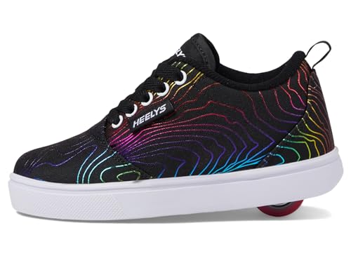 HEELYS Girl's Pro 20 Prints (Little Kid/Big Kid/Adult) Black/Rainbow 1 Little Kid M4