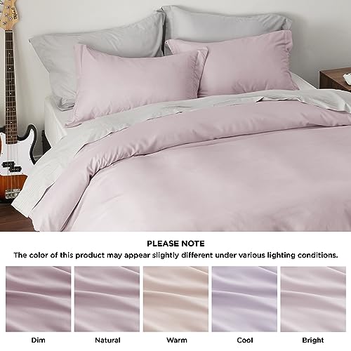 Bedsure Capa de edredom rosa mocha king size - capa de edredom macia dupla escovada para crianças co