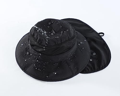 Home Prefer Outdoor UPF50+ Kids Sun Hat Wide Brim Fishing Hat with Neck Flap3