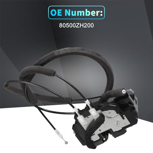 Image of X AUTOHAUX Replacement Front Left Driver Side Power Door Lock Actuator Motor with Cable for Nissan Titan 2005-2012 Door Latch Actuator Assembly Replace No.80500ZH200 Black