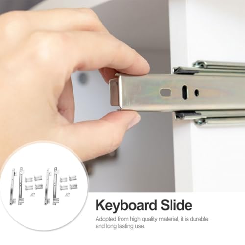 Guías deslizantes para teclado de oficina: repara tu mesa con acero resistente 4