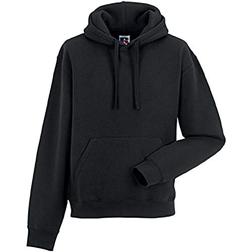 Russell Mens Authentic Hooded Sweatshirt / Hoodie (M) (Black)2