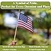 Pack of 100 Mini American Flags - 4x6 Inches American Flag - Small Flags on Sticks - American Flags for Labor Day - American Flag for Classroom - Labor Day Decorations
