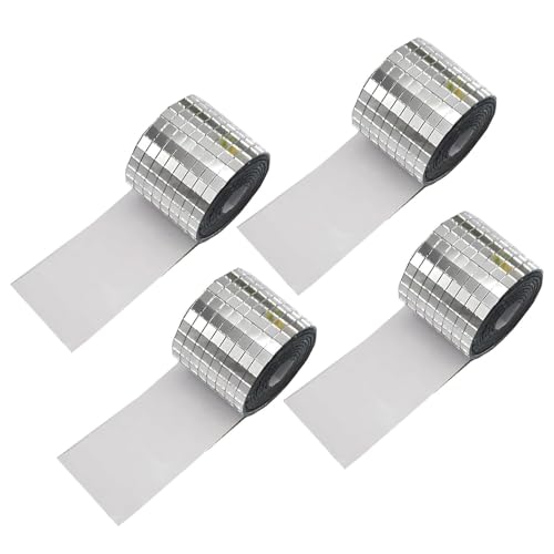 Adhesivos autoadhesivos para bola espejada, baldosas de vidrio espejado para manualidades, decoración de fiestas y proyectos DIY miniatura 6