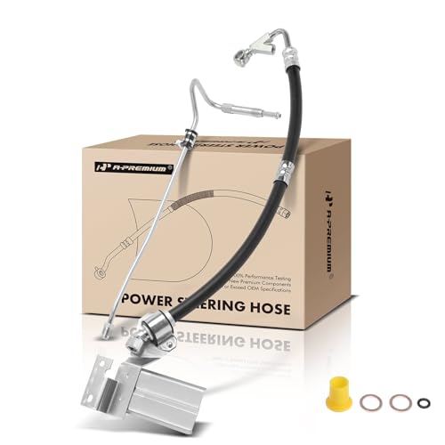 A-Premium Power Steering Pressure Hose Line Assembly Compatible with Nissan Frontier 2005-2018, Pathfinder 2005-2012, Xterra 2005-2015, 2.5L 4.0L, with O-ring & Washer, Pump To Rack