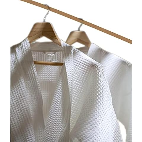 A & B TRADERS Lightweight Cotton Summer Unisex Waffle Spa Bathrobe One Size Cover