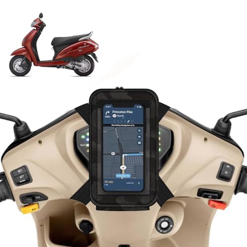 Image of Universal Mobile Holder /Stand /Mount Pouch for Scooters Scooty for Activa 3G (Black