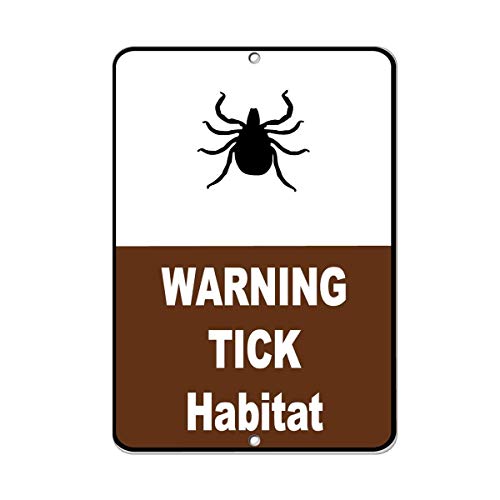 Warning Sign Warning Tick Habitat Activity Sign Campground Signs Hiking Road Sign Business Sign 8X12 Inches Aluminum Metal Tin Sign