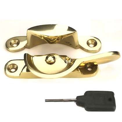 Frelan Sash Window Locks Sw01 - Fitch Fastener - Brass Polished