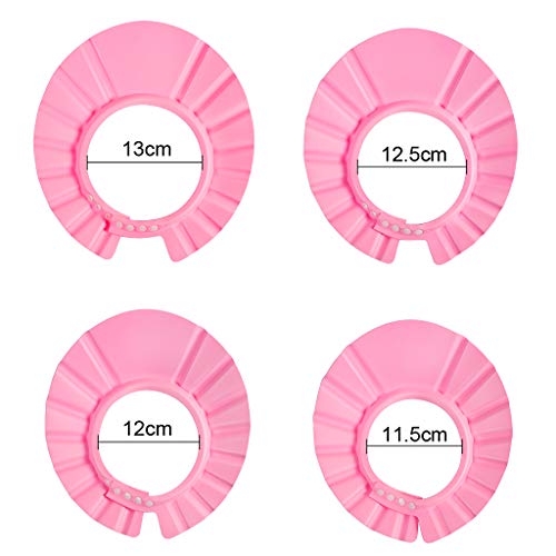 EWIN(R) 4pcs Soft Adjustable Baby Kids Children Shampoo Bath Bathing Shower Cap Hat Wash Hair Shield Hat - Thumbnail 2