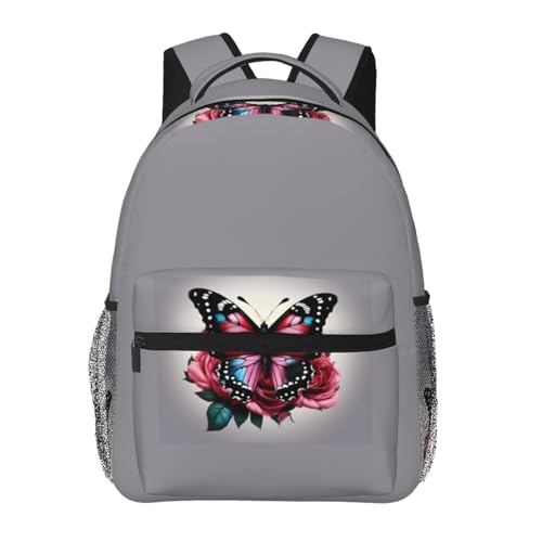 Sac à dos voyage imprimé rose et papillon parfait pour vos sorties