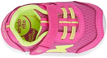 Stride Rite Baby Soft Motion Zips Runner Sneaker, Hot Pink, 4 US Unisex Infant | Image 6