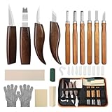 Schnitzwerkzeug Set, 17 Pcs Wood Carving Tools, Holzschnitzwerkzeug Set Mit Professional Schnitzmesser, Feines Schnitz Set, Geeignet FüR AnfäNger Erfahrene Profis Sowie Erwachsene Hobbyisten