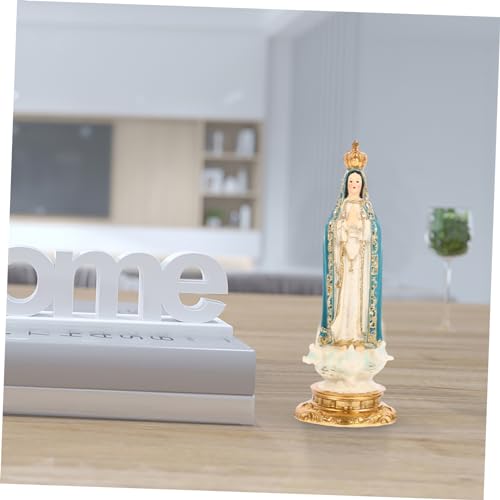 Virgen María Estatua Decoración de Escritorio en Resina