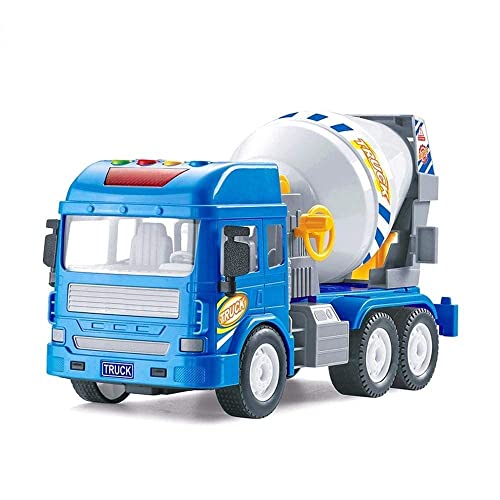 Image of Toy Truck Diecast Cars Truck with Light and Sound Pull Back Vehicles Toy Trucks for Kids ?Colors as Per Stock? (FT Cement Mixer)