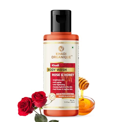 Image of Khadi Organique Rose & Honey Body Wash (SLS & PARABEN FREE) 210 ML