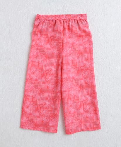 Image of The Magic Wand Woven Digital Printed Co-ord Set For Kids Girls, Sleeveless Top With Palazzo Pant Two-Piece Western Stylish Clothing Set For Festivals