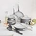 GreenLife Pro Hard Anodized Healthy Ceramic Nonstick, 12 Piece Cookware Pots and Pans Set, PFAS-Free, Dishwasher Safe, Oven Safe, Grey