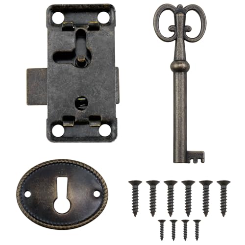 Xhziy Antique Cabinet Drawer Table Lock with Key Vintage Desk