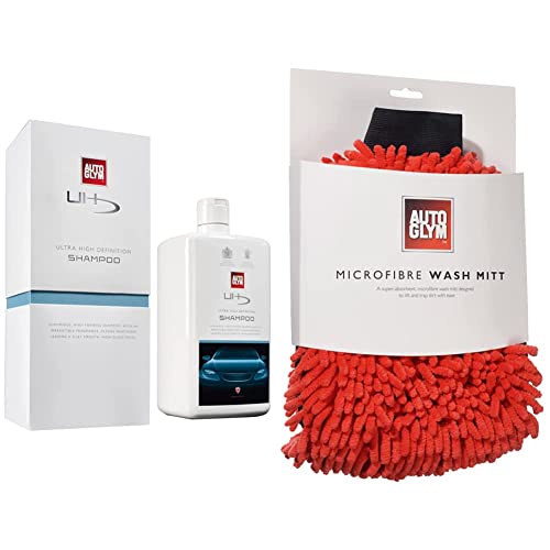 Autoglym Ultra High Definition Shampoo, 1 Litre & Microfibre Wash Mitt