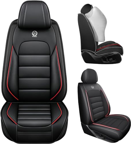 Image of Full Set Seat Covers for Volkswagen Golf SportWagen 2015-2019, Black-Red